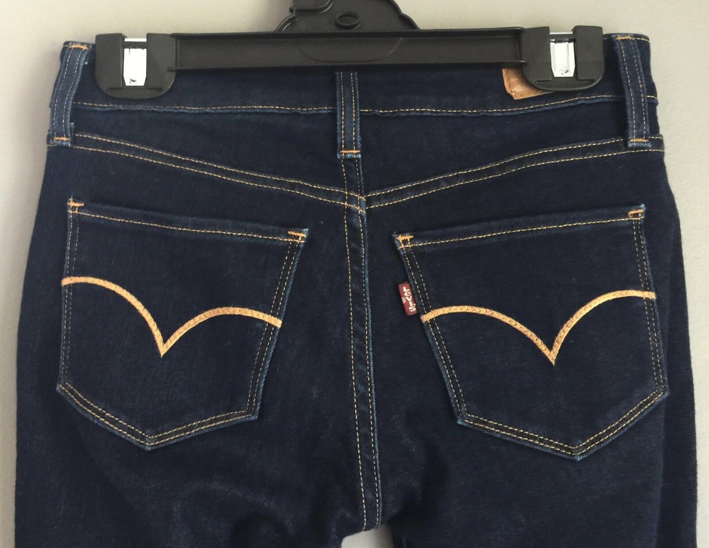 Womens LEVIS Jeans Dark Blue Denim Skinny Leg Jeans Ladies Size 24 inch Levi's
