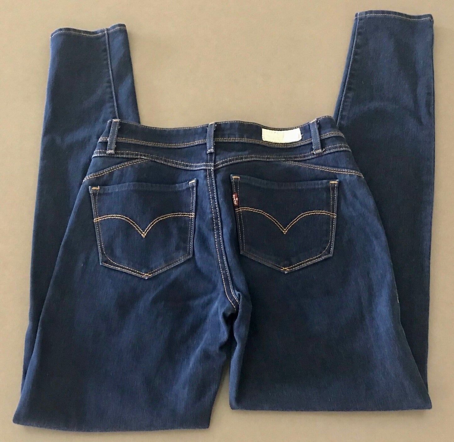 Womens LEVI'S Jeans Blue Denim Mid Rise Skinny Leg Jeans Ladies Size 25 LEVIS