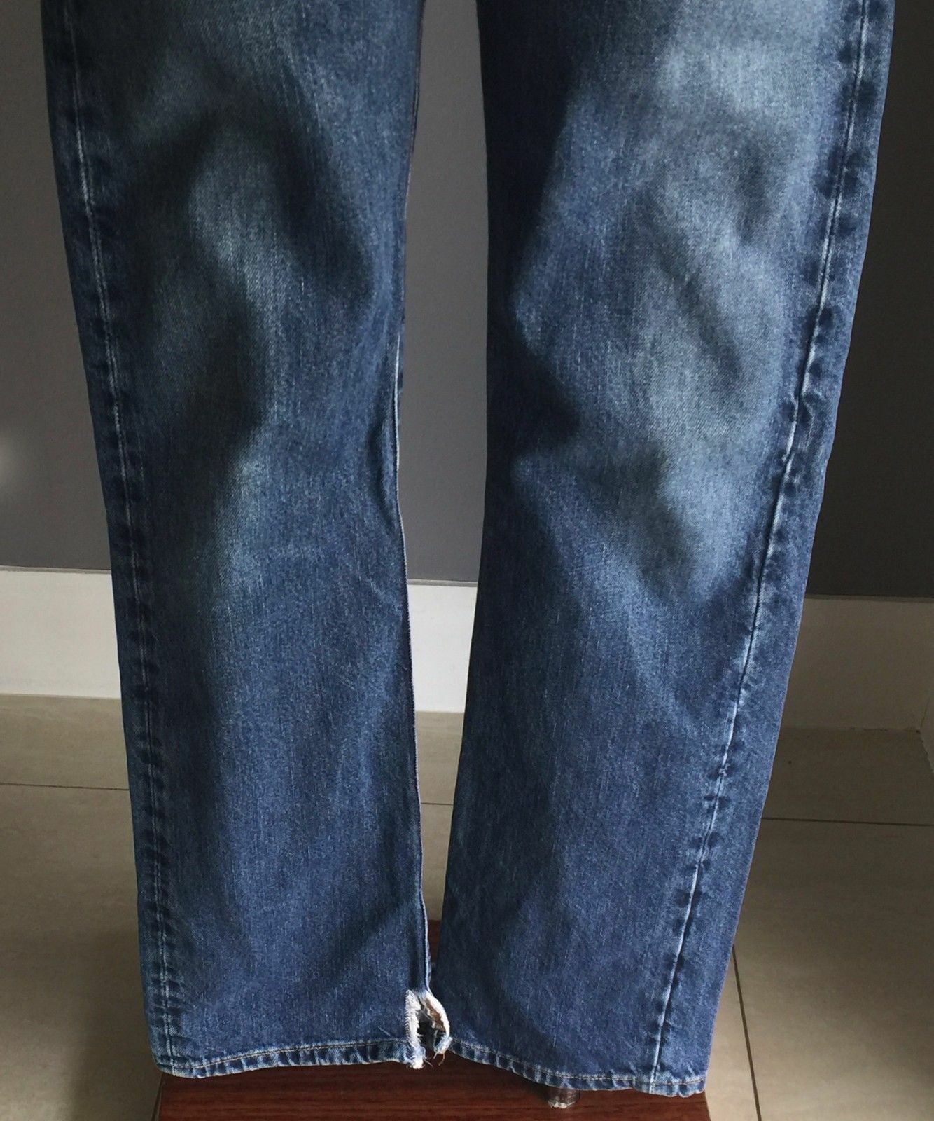 Mens LEVIS 002 Blue Jeans Straight Leg Blue Denim Size 29W 33L Retro Levi's