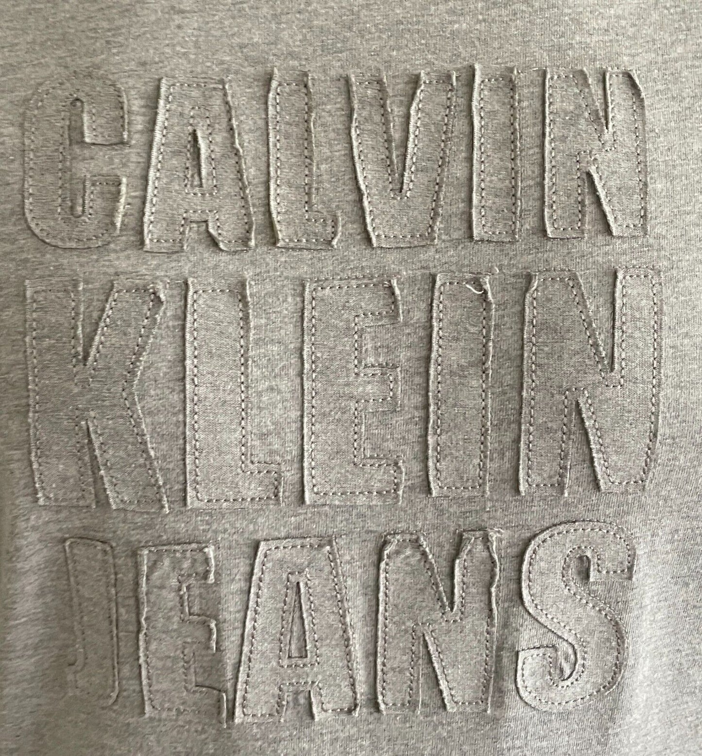 CALVIN KLEIN JEANS T-Shirt Grey Marl Short Sleeve Top Mens Size L