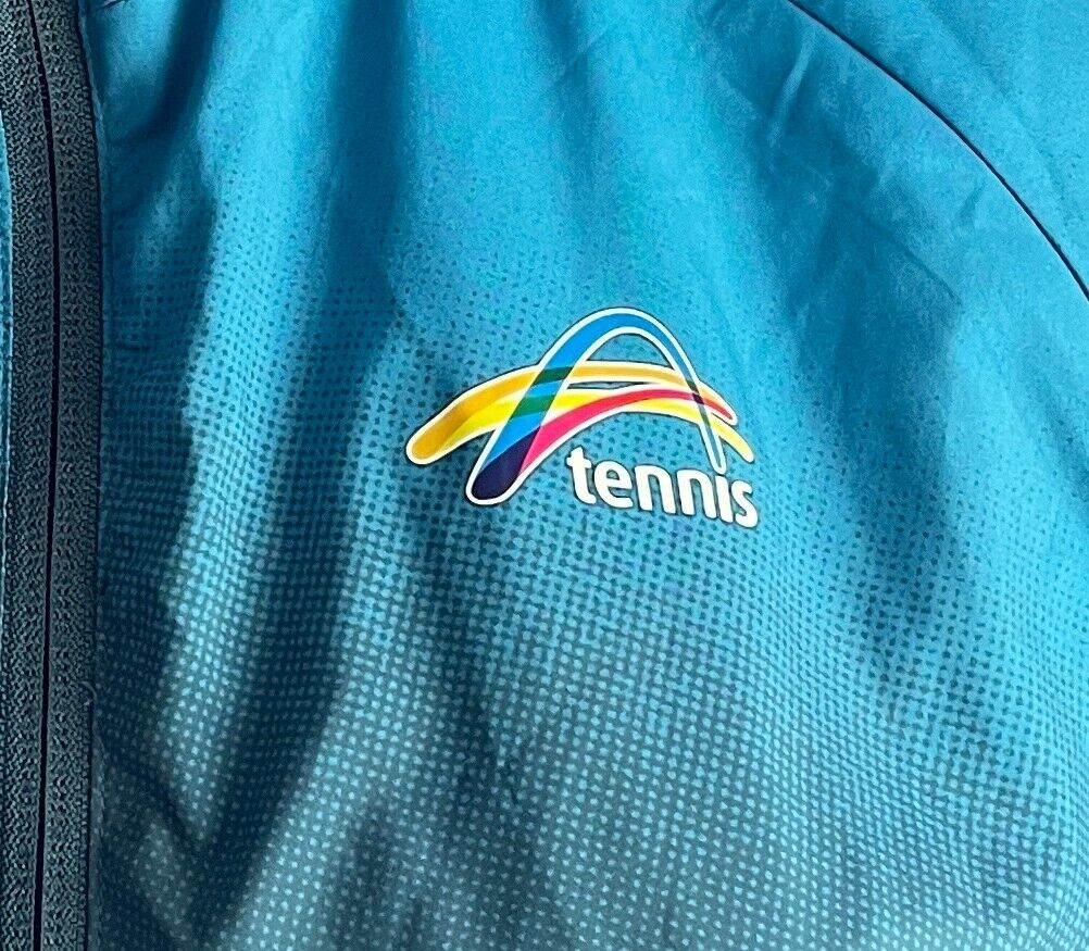 NEW BALANCE Hoodie Tennis Australia Lightweight Spray Jacket Sze M 12 Blue Green