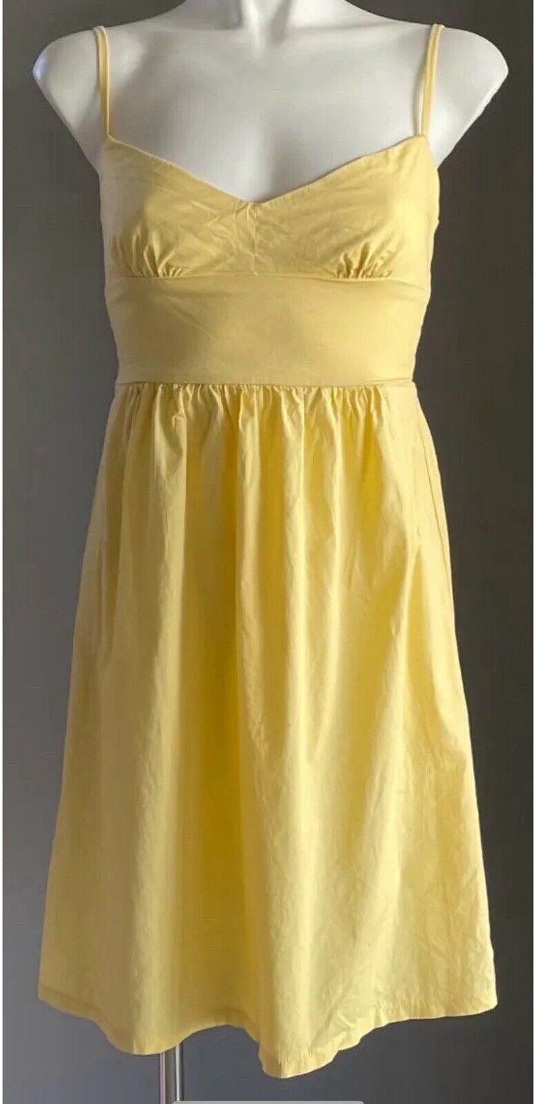 SUPRE Sun Dress Sunny Yellow Sleeveless Spaghetti Strap Ladies Size XS 8 NEW