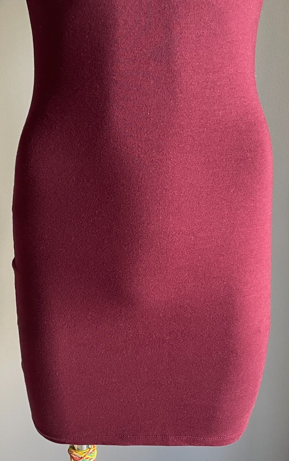 SUPRE Strapless Dress Burgundy Stretch Bodycon Size XS 8 Mini Length