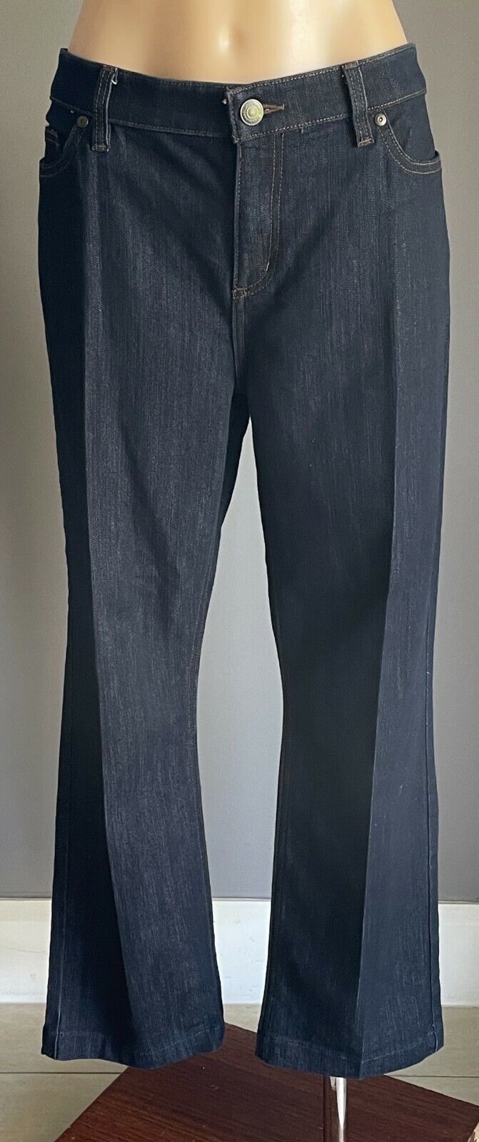 SPORTSCRAFT Simone Straight Leg Jeans Size 16 Dark Blue Denim