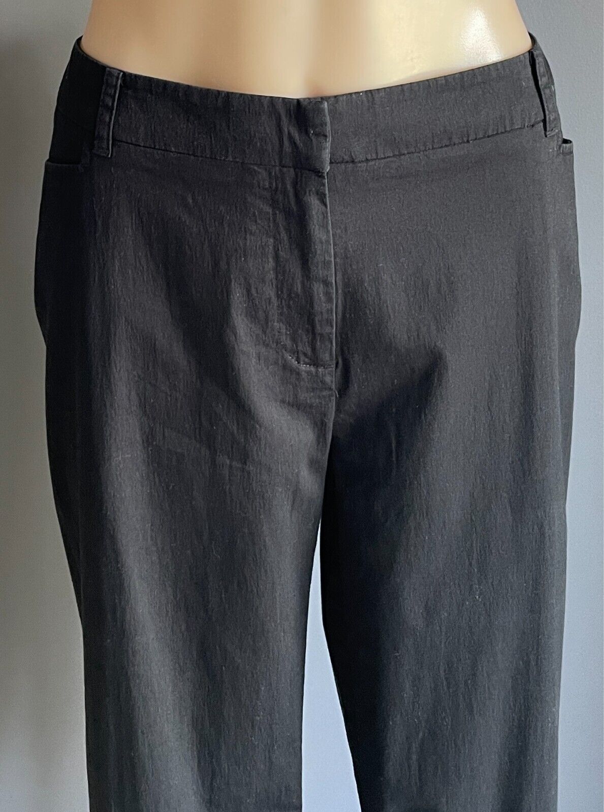 SPORTSCRAFT Pants Black Cotton Blend Cropped Length Pants Size 16 Stretch