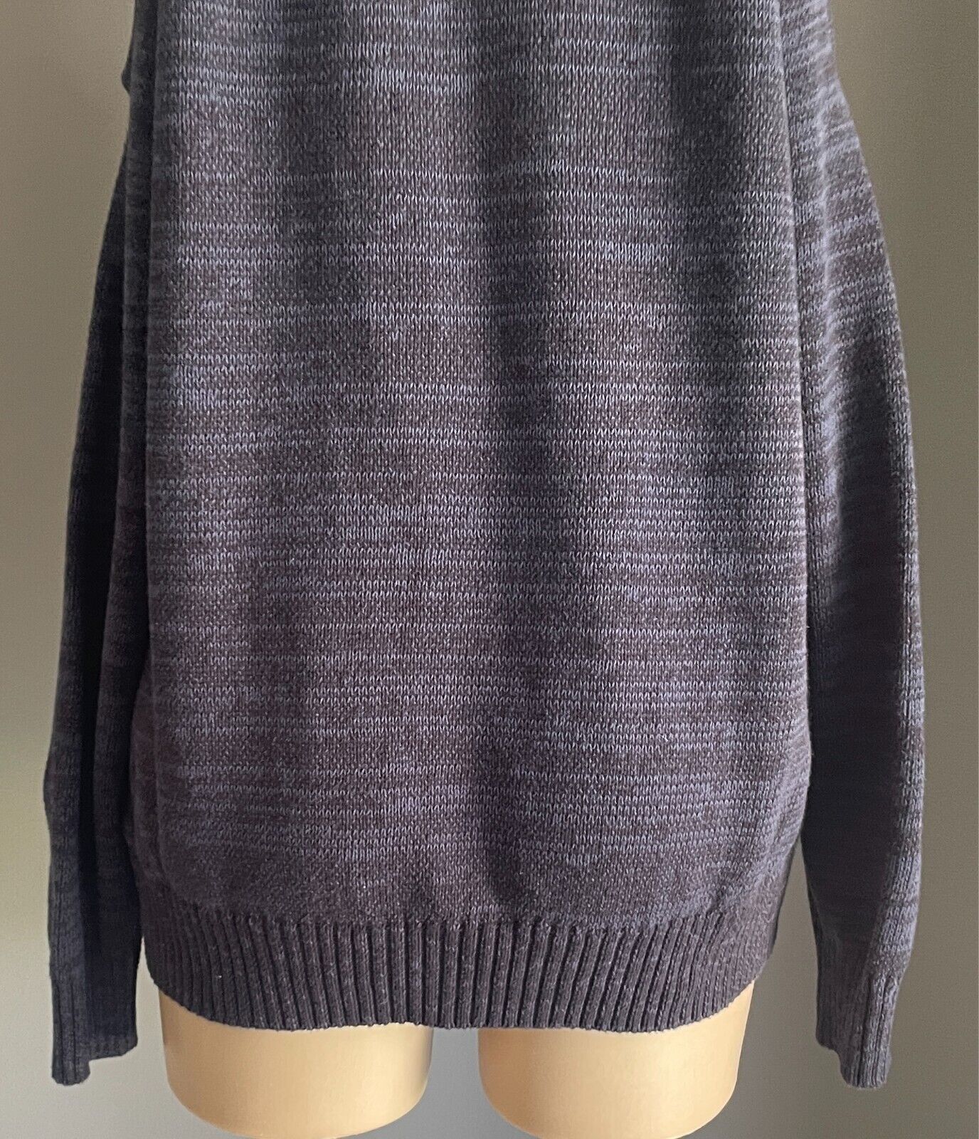 BETTINA LIANO Cold Shoulder Knit Jumper Size L Blue Black Marl Knit - NWT!