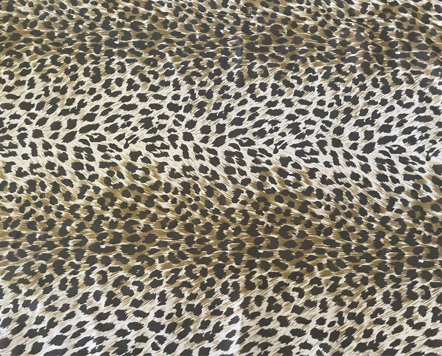 INTO AFRICA Animal Leopard Print Neckerchief Taupe Khaki Black Head Neck Scarf