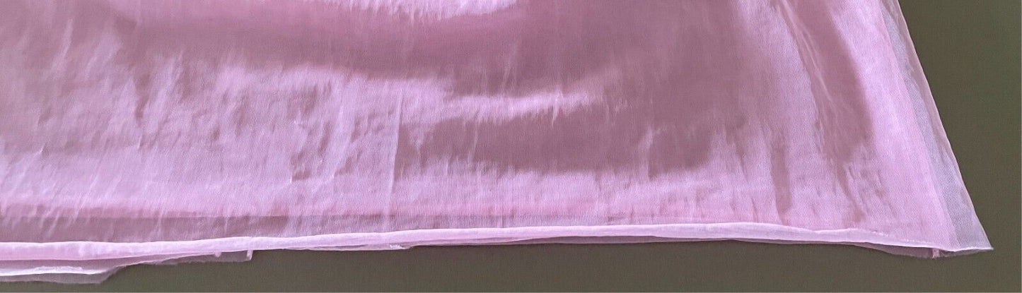 RONDELL LINGERIE Nightie BRI Nylon 1960s Pink White Lace Trim Size 14 Vintage