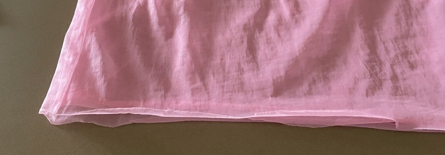 RONDELL LINGERIE Nightie BRI Nylon 1960s Pink White Lace Trim Size 14 Vintage