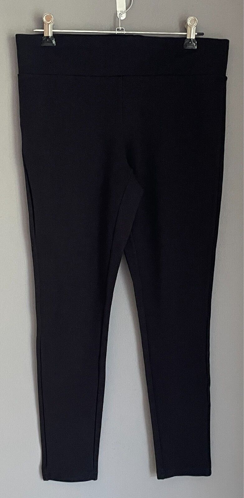 ANKO K-MART Leggings Black Elastic Waist Size 12 Thick Stretch Fabric