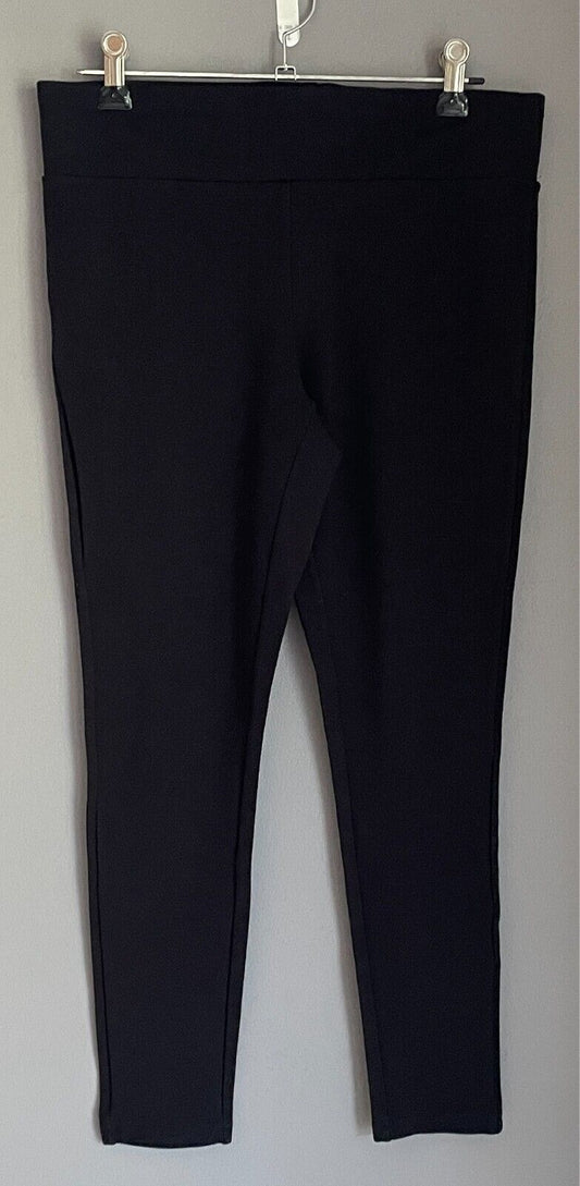 ANKO K-MART Leggings Black Elastic Waist Size 12 Thick Stretch Fabric