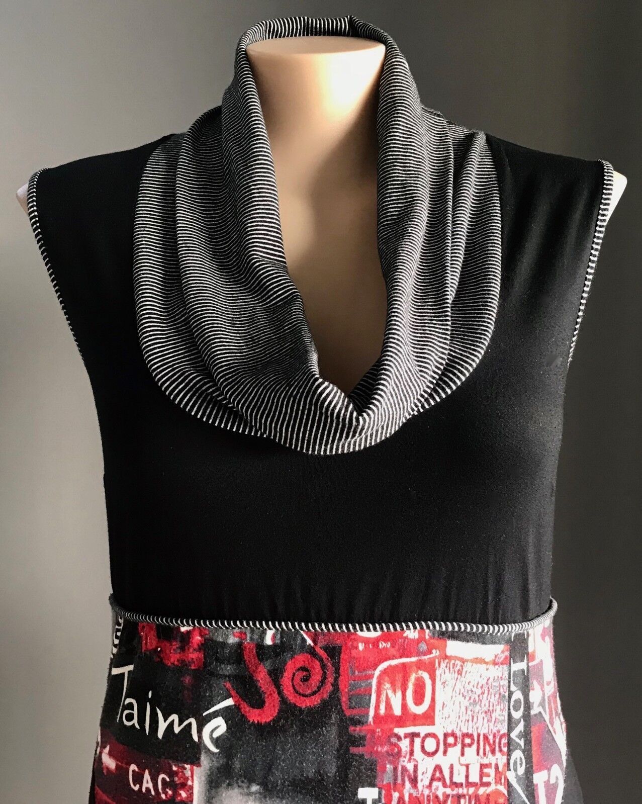 TAKING SHAPE TS Top Dress Multi Colour Cowl Neck Sleeveless Plus Sz XS 14 16 NEW