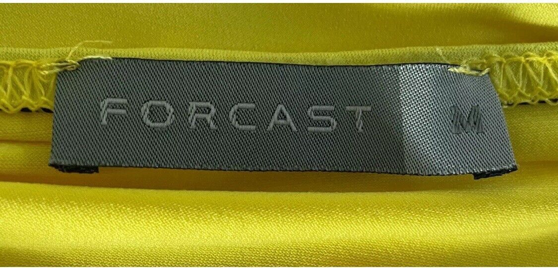FORCAST Halter Neck Top Yellow Stretch Sleeveless Stretch Jersey Size M 10