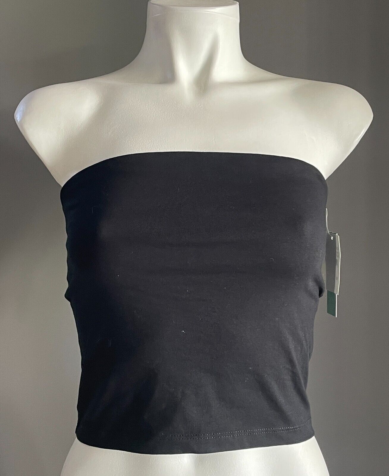 ABOUND Black Strapless Crop Tube Top Bandeau Stretch Size XS Nordstrom NEW