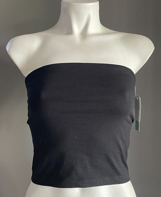 ABOUND Black Strapless Crop Tube Top Bandeau Stretch Size XS Nordstrom NEW