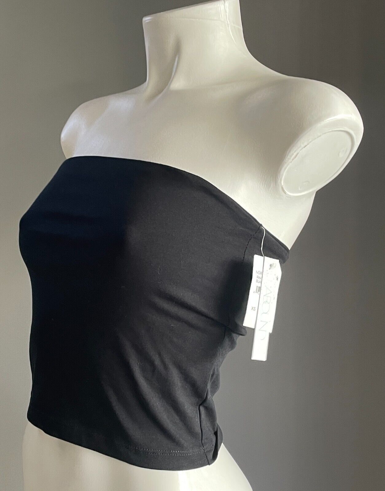 ABOUND Black Strapless Crop Tube Top Bandeau Stretch Size XS Nordstrom NEW
