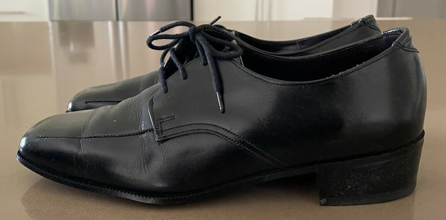Mens CLARIDGE Dress Shoes Black Leather Lace Up  Size 6.5  27.2cm Vintage
