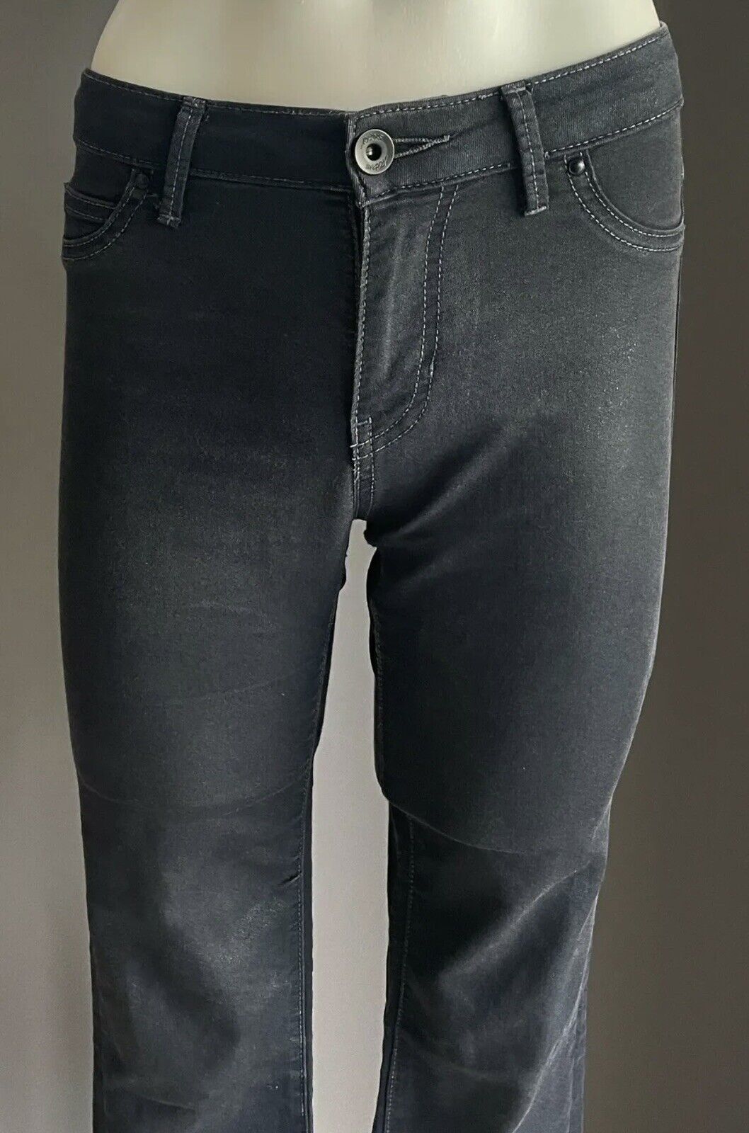 RIDERS by LEE Jeans Mid Rise Super Skinny Leg Black Denim Jeans Ladies Size 8