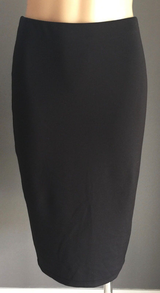TEMT Pencil Skirt Black Stretch Straight 1950's Look Classic Basic Size L 12 NEW
