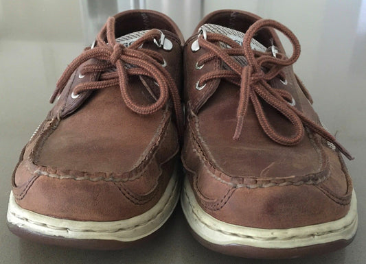 MARINE GRIP SEBAGO "Clovehitch ll"  Boat Shoes Tan Leather Mens Size US 8.5W