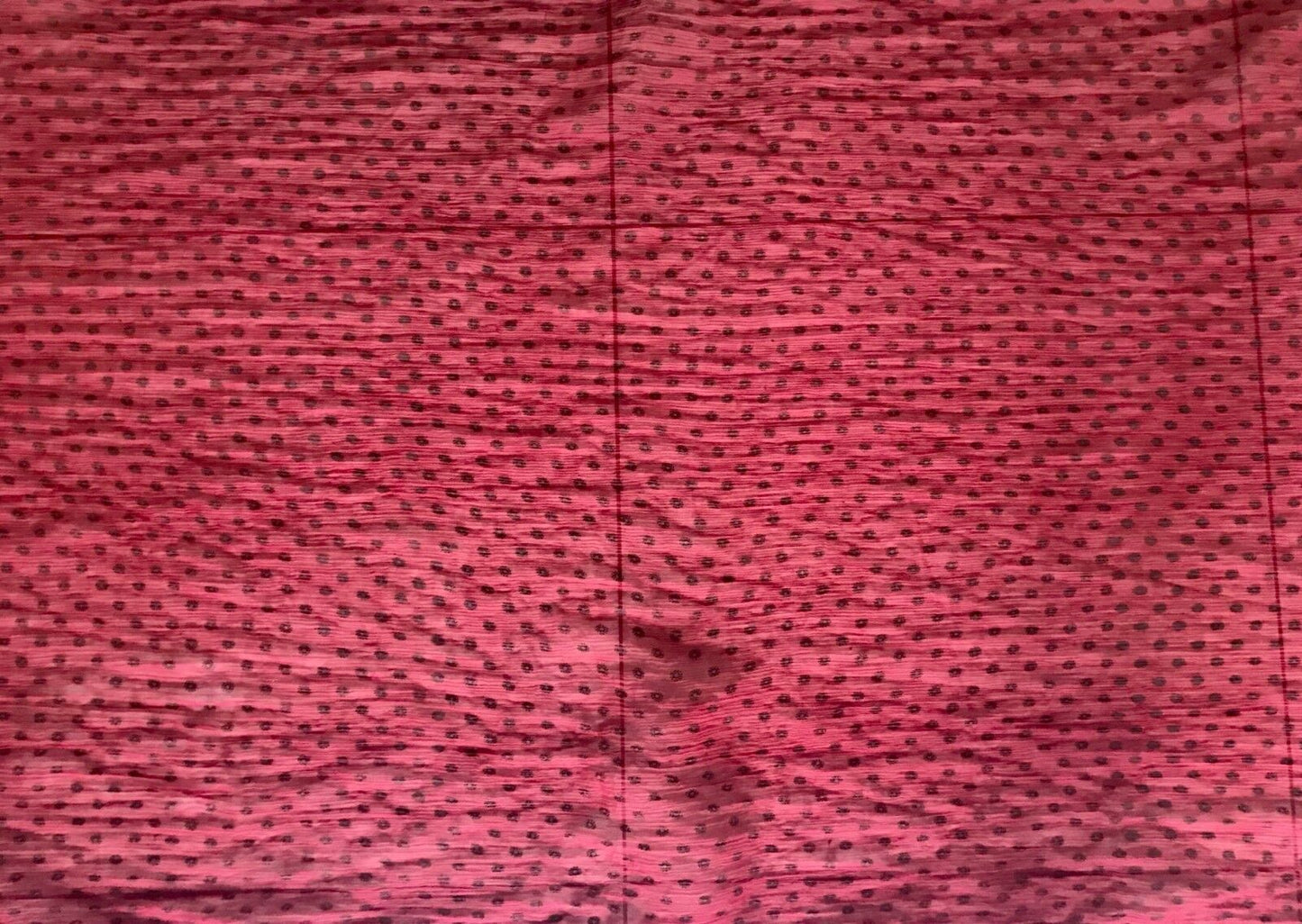 SCARF Crinkle Pleated Rectangle Neck Wrap Maroon & Khaki Circle Print NEW