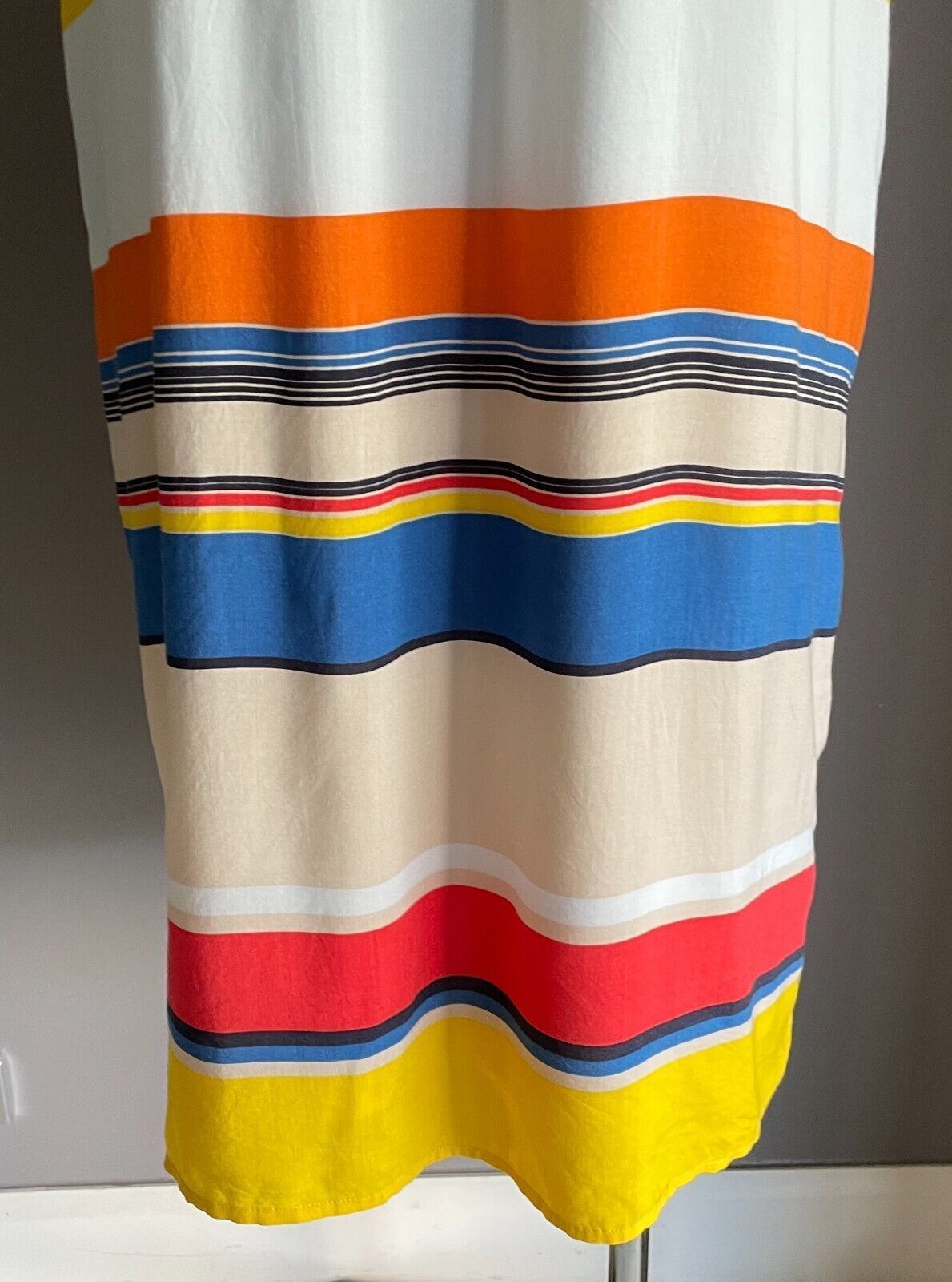 CHIPIE WOMAN Mini DressMulticolour Stripe Sleeveless Halter Neck Size 40 AU 12