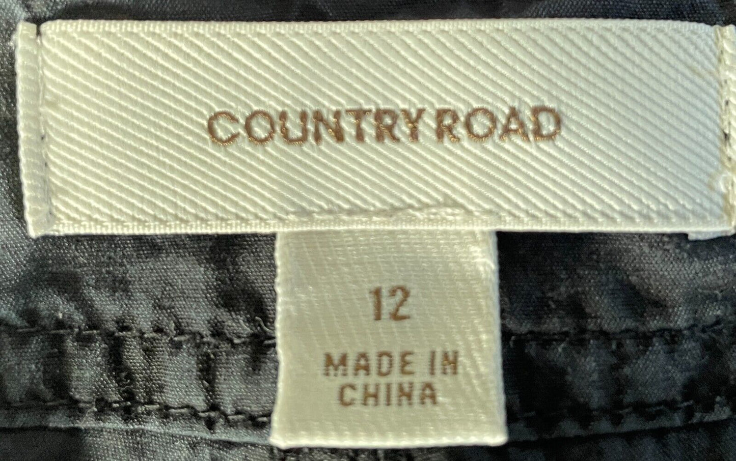 COUNTRY ROAD Black Cargo Pants Size 12 Pockets