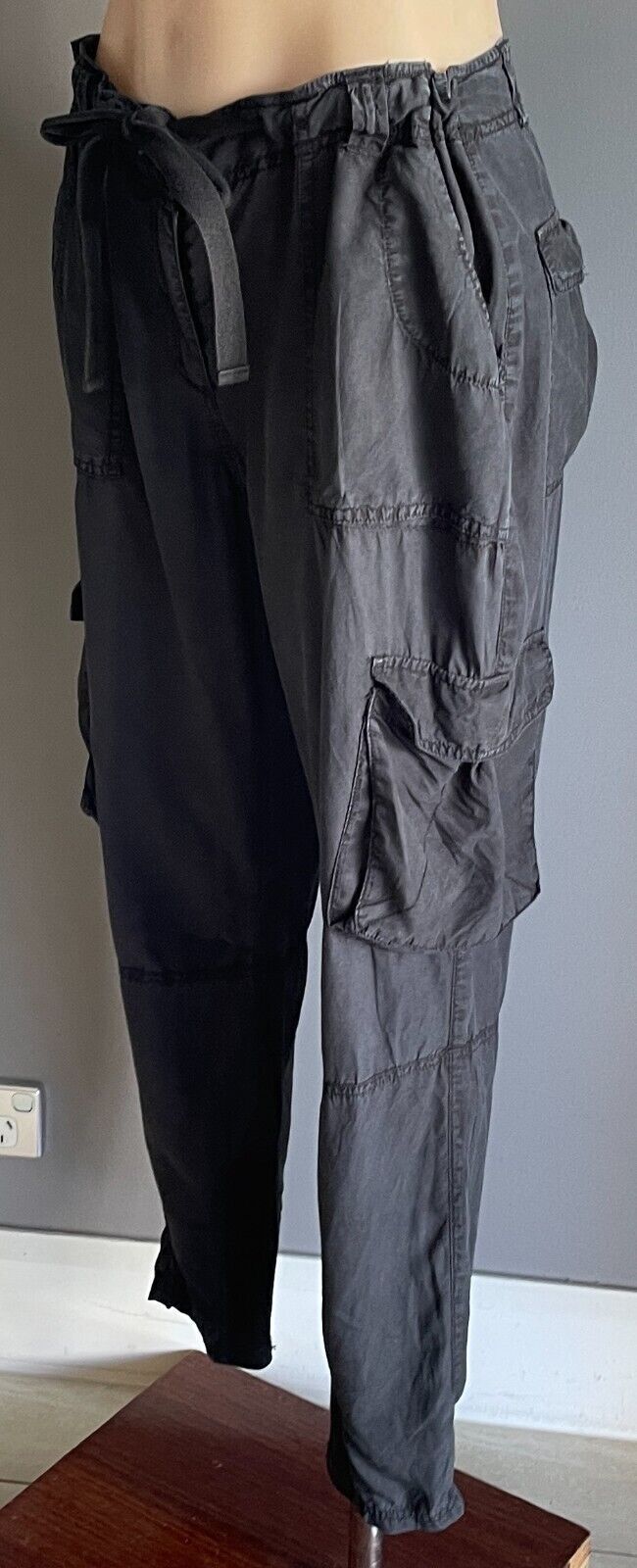 COUNTRY ROAD Black Cargo Pants Size 12 Pockets