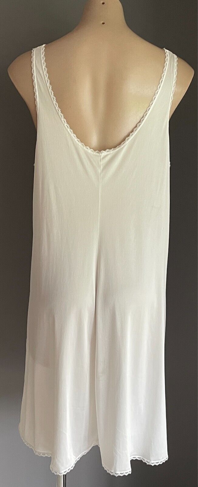 Vintage Petticoat OSTI Off White Nylon Lace Trim Full Slip Size 20