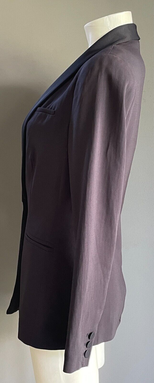 SEED HERITAGE Jacket Blazer Navy Shawl Collar Size 8 Long Sleeves Lined