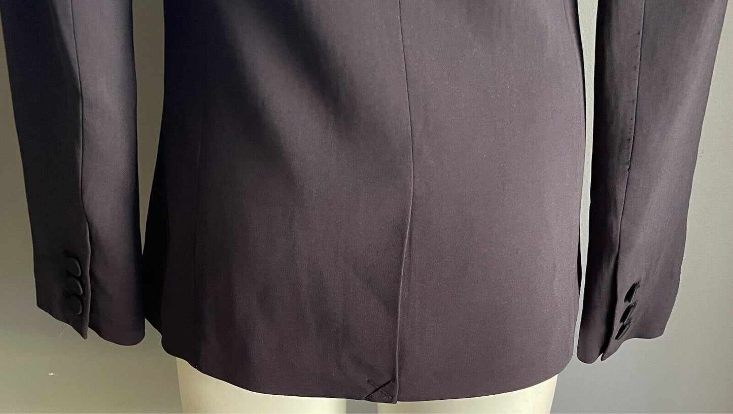 SEED HERITAGE Jacket Blazer Navy Shawl Collar Size 8 Long Sleeves Lined