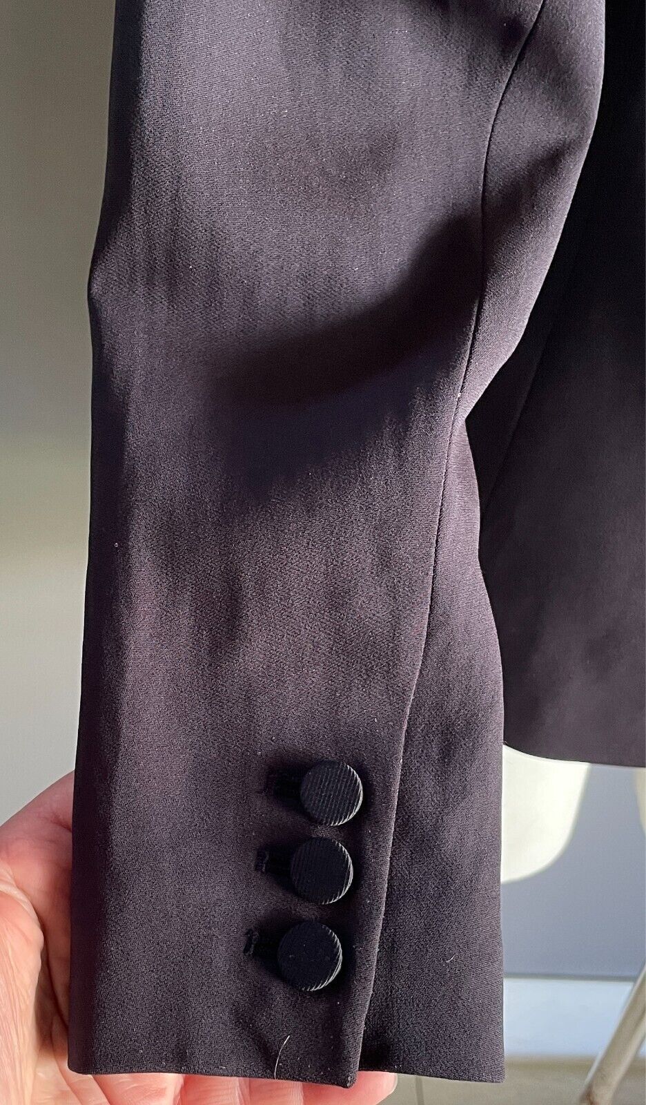 SEED HERITAGE Jacket Blazer Navy Shawl Collar Size 8 Long Sleeves Lined