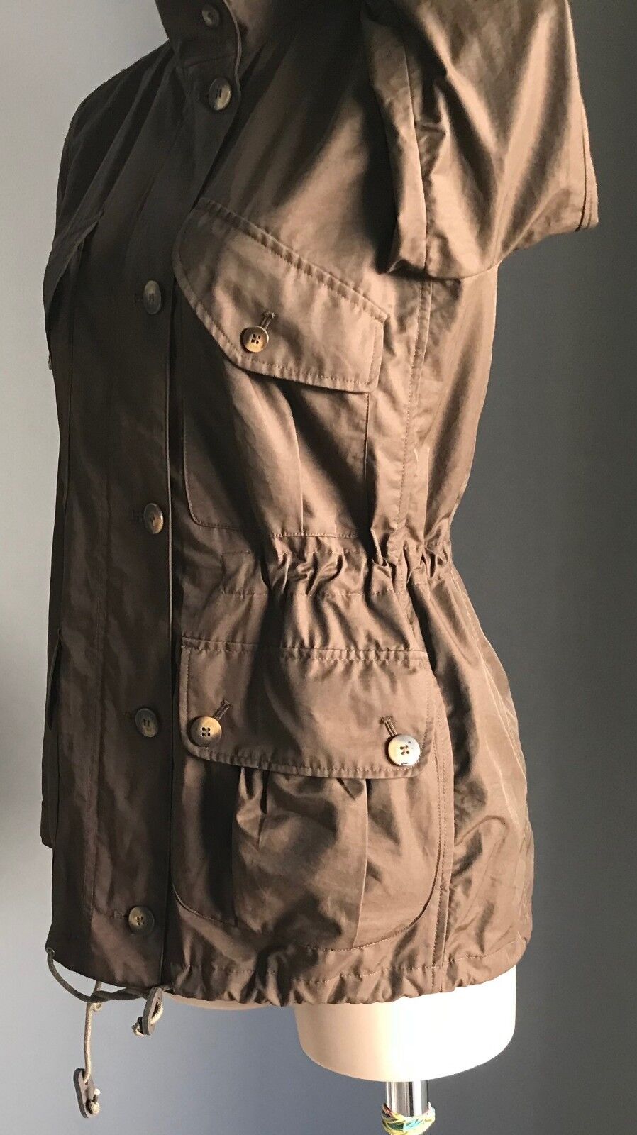 SPORTSCRAFT Coat Anorak Brown Long Sleeve Utility  Ladies Size 8 10