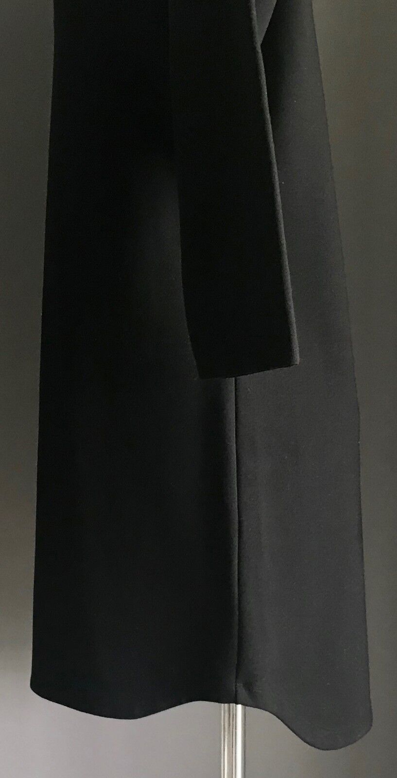 PIPER Shift Dress Black & Green Trim 3/4 Sleeve Cut Out Back Stretch Size 12 NEW