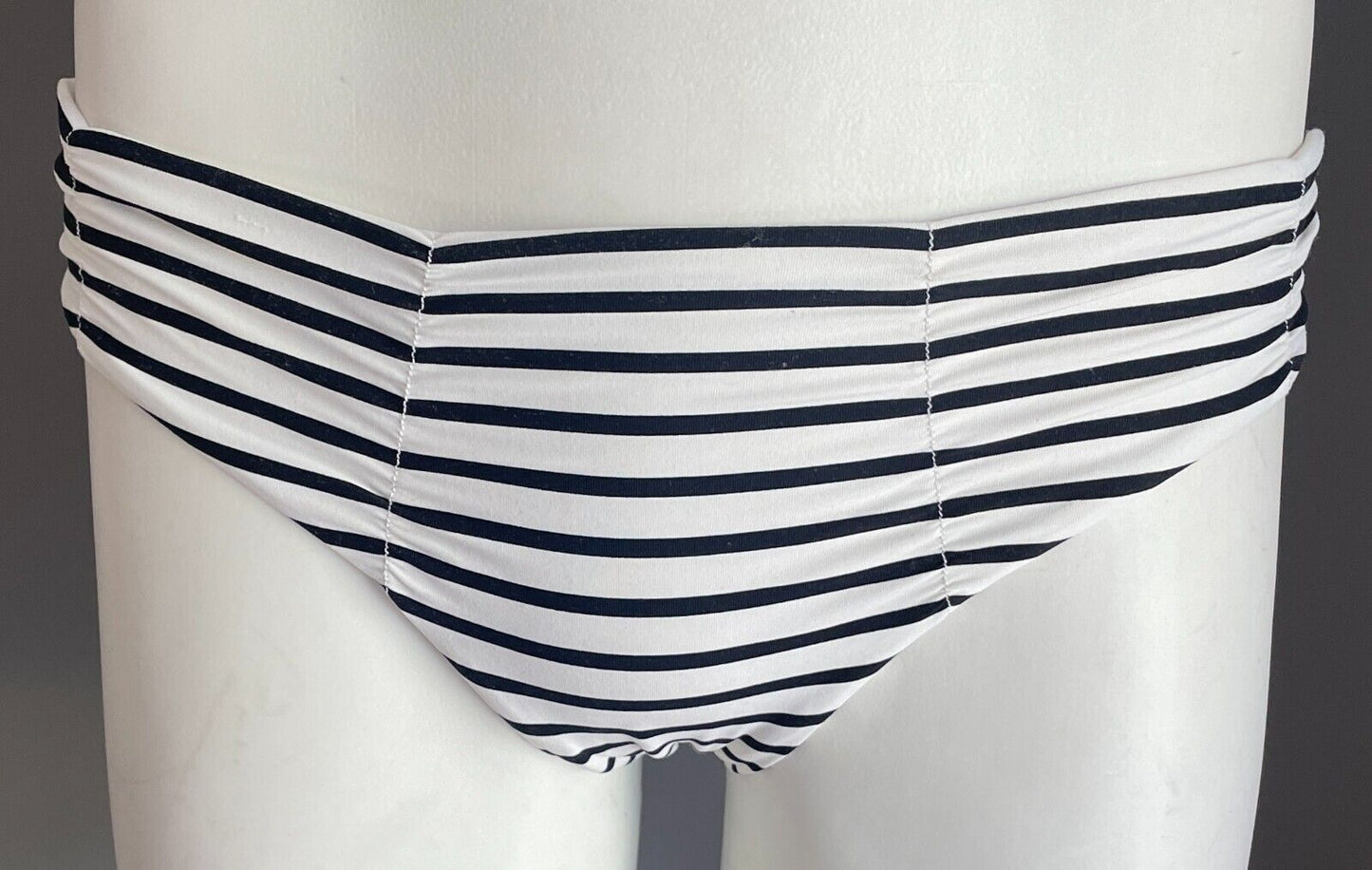 BILLABONG Bikini Bottoms White & Black Stripe Low Rise Pants ONLY Size 8 NEW