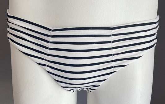 BILLABONG Bikini Bottoms White & Black Stripe Low Rise Pants ONLY Size 8 NEW