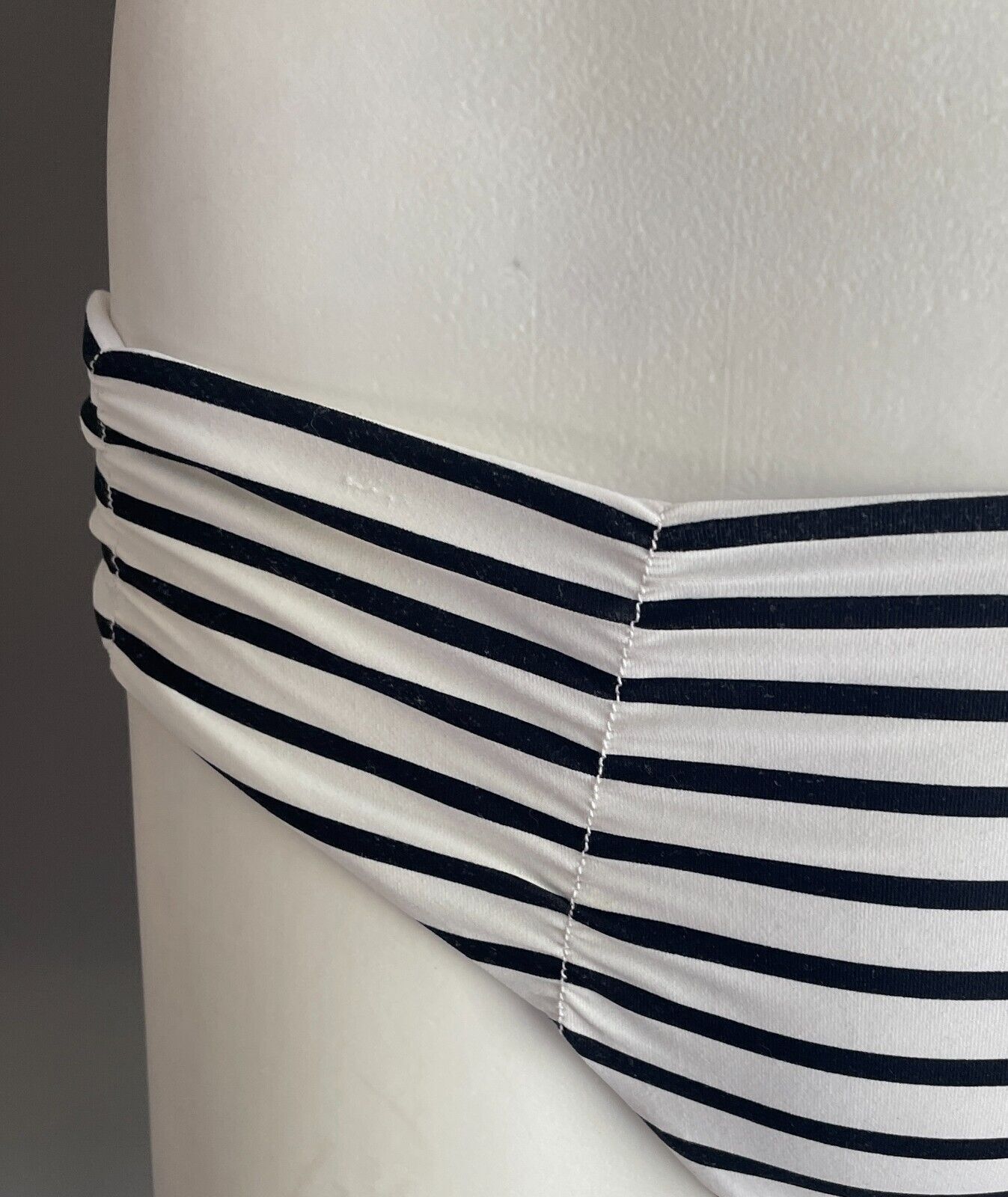BILLABONG Bikini Bottoms White & Black Stripe Low Rise Pants ONLY Size 8 NEW