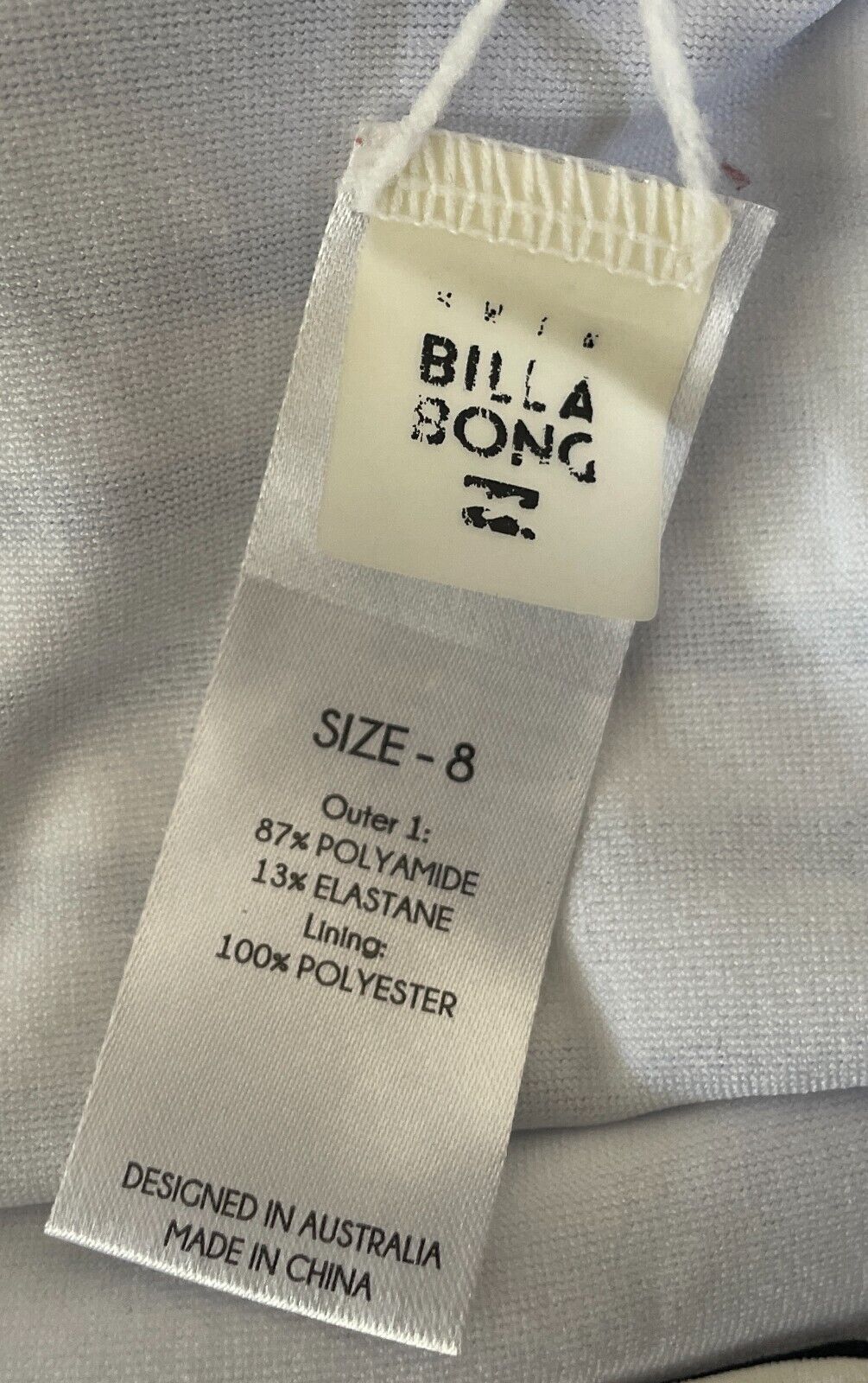 BILLABONG Bikini Bottoms White & Black Stripe Low Rise Pants ONLY Size 8 NEW