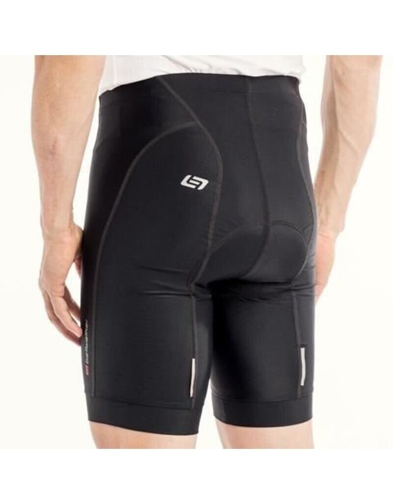 Mens BELLWETHER Cycling Shorts Criterium Black Size XL Elastic Waist Padded Seat