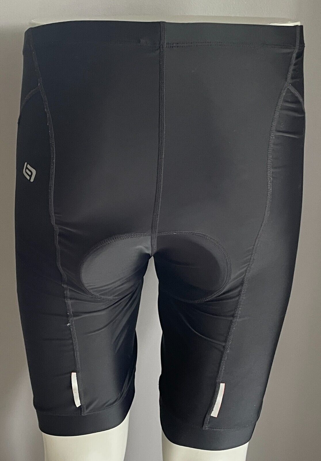 Mens BELLWETHER Cycling Shorts Criterium Black Size XL Elastic Waist Padded Seat