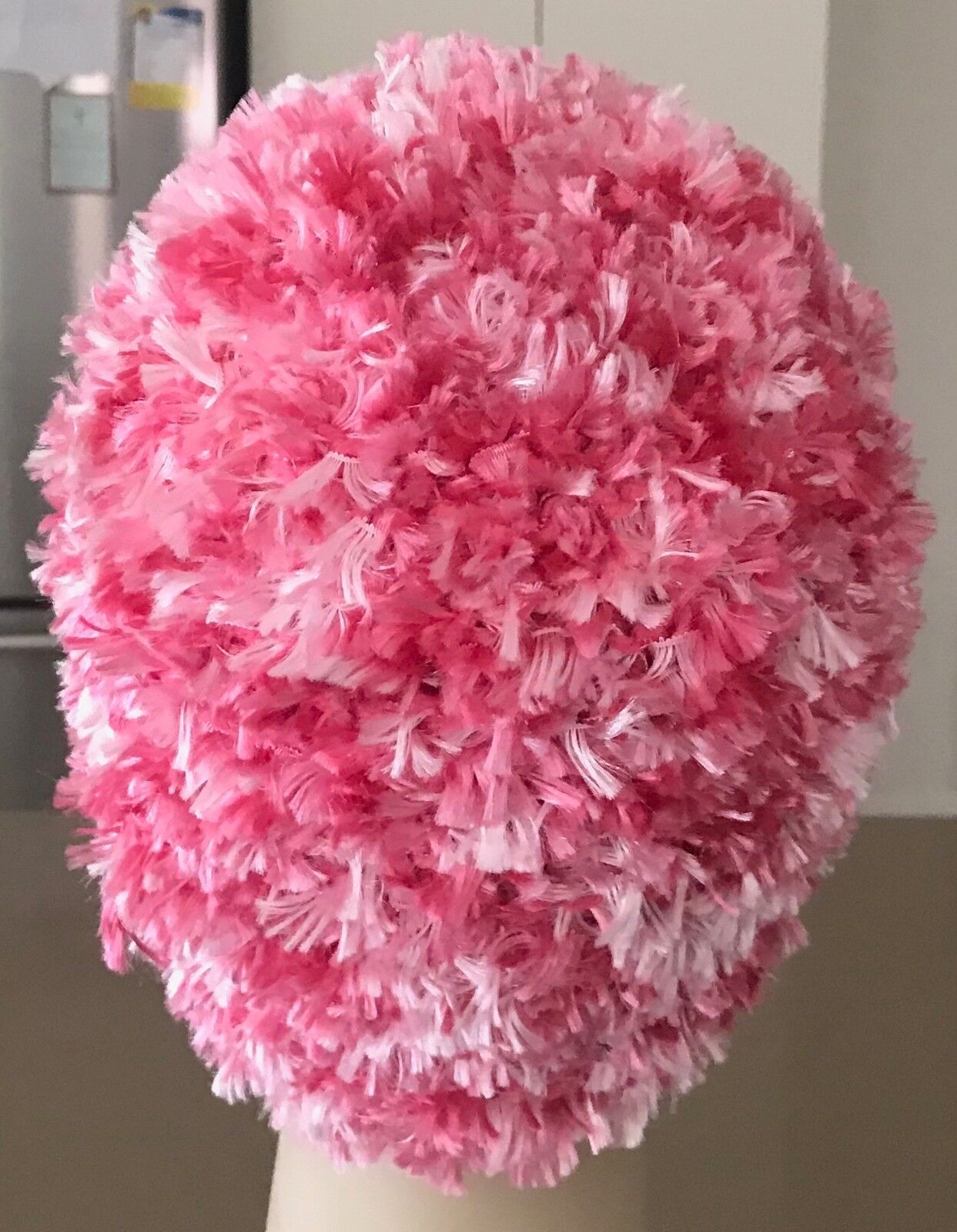 Chunky Fluffy Knit Beanie Hat Handmade Different Shades of Pink Size S