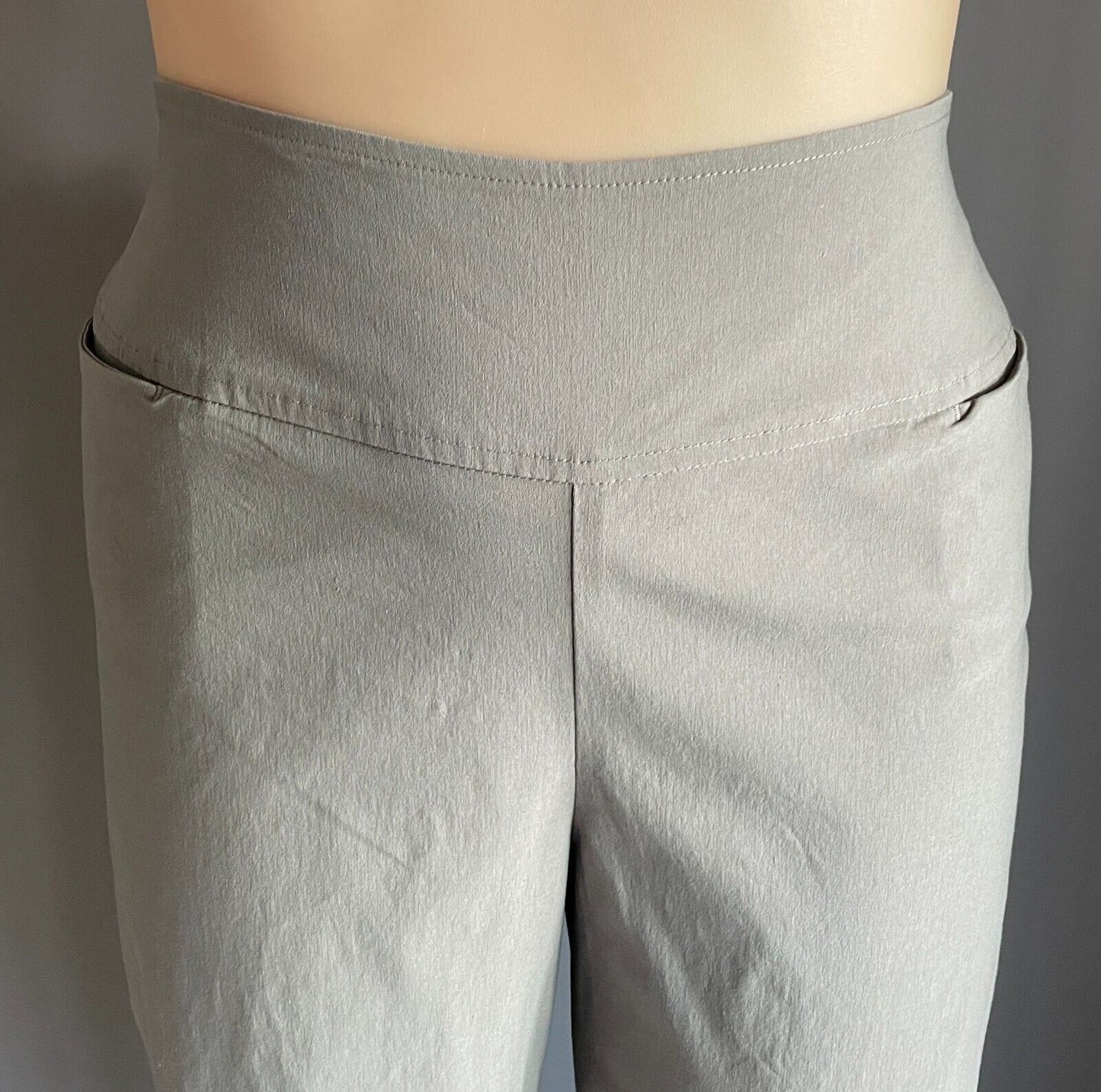 ANDIAMO Taupe "Nat" Stretch Ponte Skinny Leg Pants Bengaline Feel Size 18