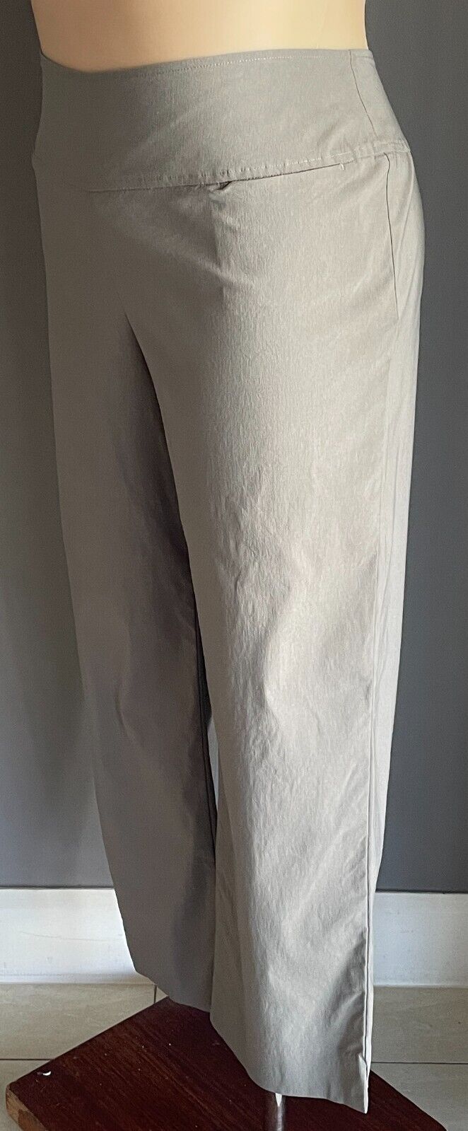 ANDIAMO Taupe "Nat" Stretch Ponte Skinny Leg Pants Bengaline Feel Size 18