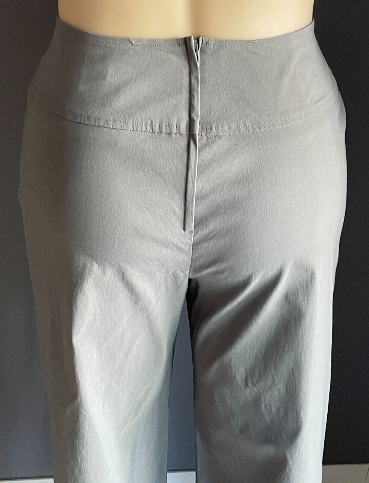 ANDIAMO Taupe "Nat" Stretch Ponte Skinny Leg Pants Bengaline Feel Size 18