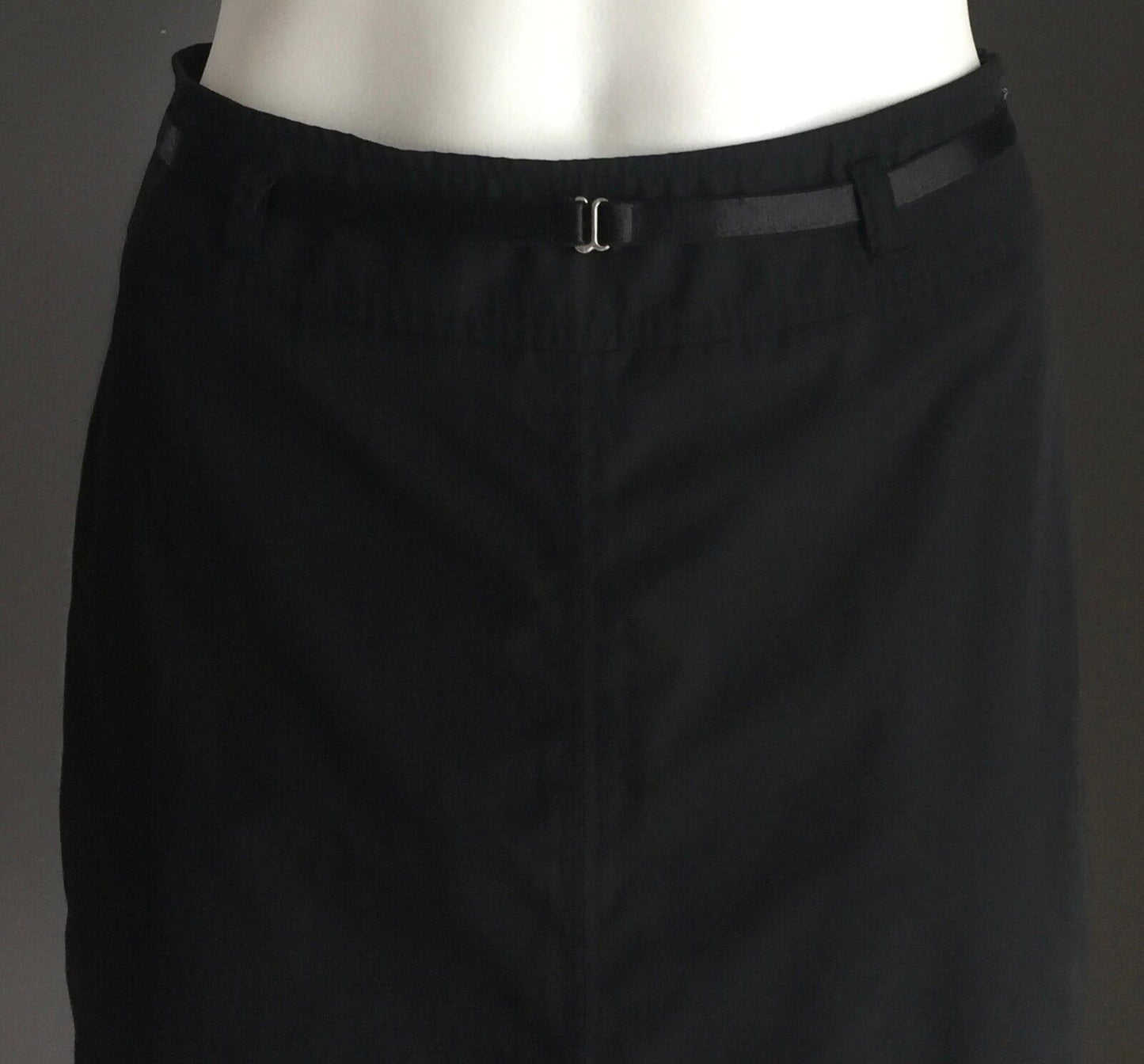 COUNTRY ROAD Skirt Black Straight Slit Front Ladies Size 4 AU 8