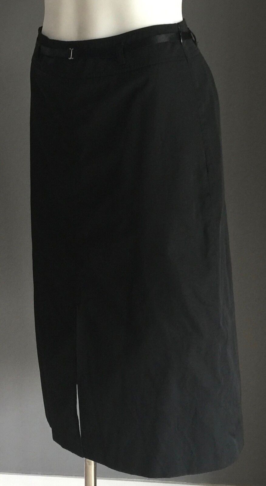 COUNTRY ROAD Skirt Black Straight Slit Front Ladies Size 4 AU 8
