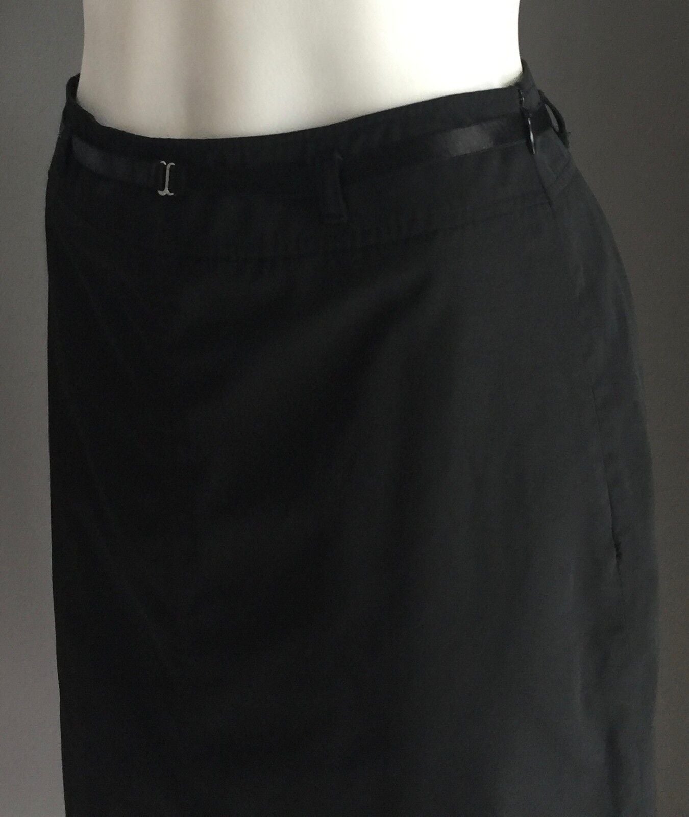 COUNTRY ROAD Skirt Black Straight Slit Front Ladies Size 4 AU 8