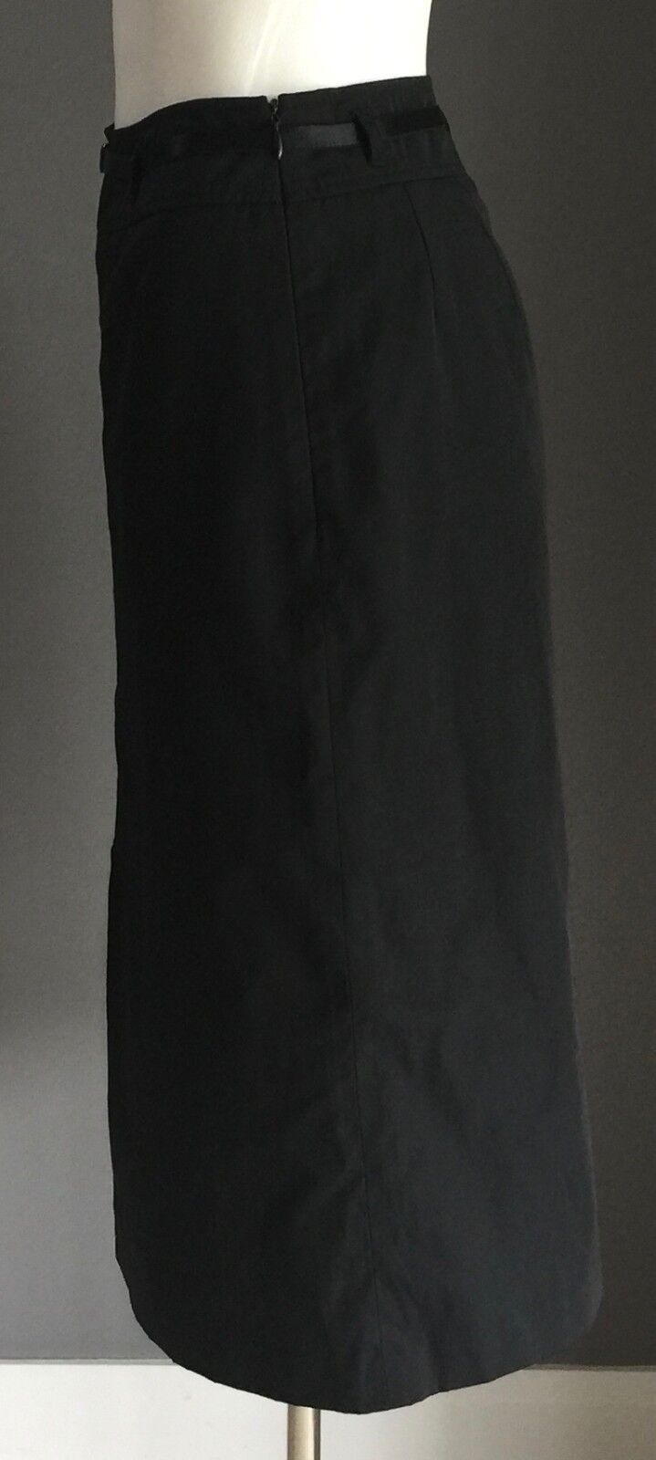 COUNTRY ROAD Skirt Black Straight Slit Front Ladies Size 4 AU 8