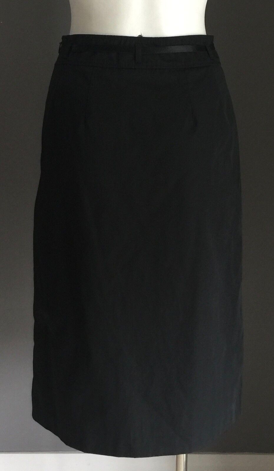 COUNTRY ROAD Skirt Black Straight Slit Front Ladies Size 4 AU 8