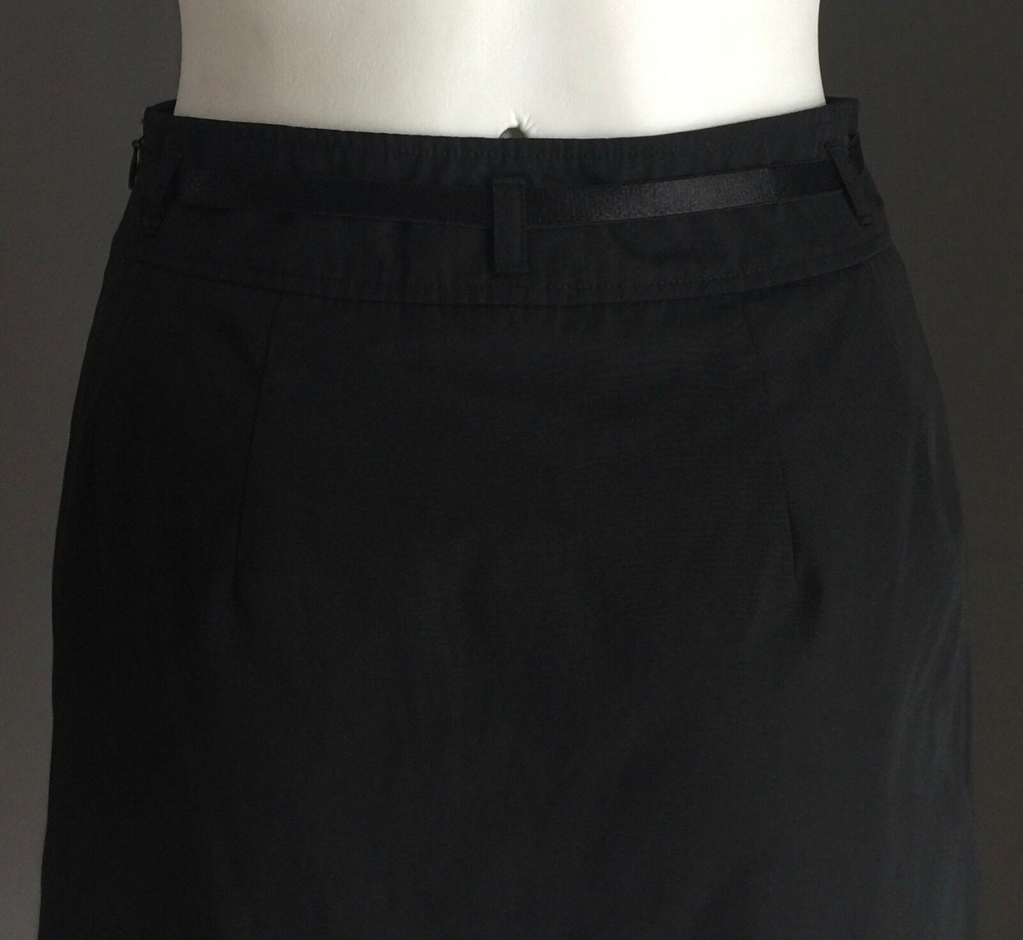 COUNTRY ROAD Skirt Black Straight Slit Front Ladies Size 4 AU 8